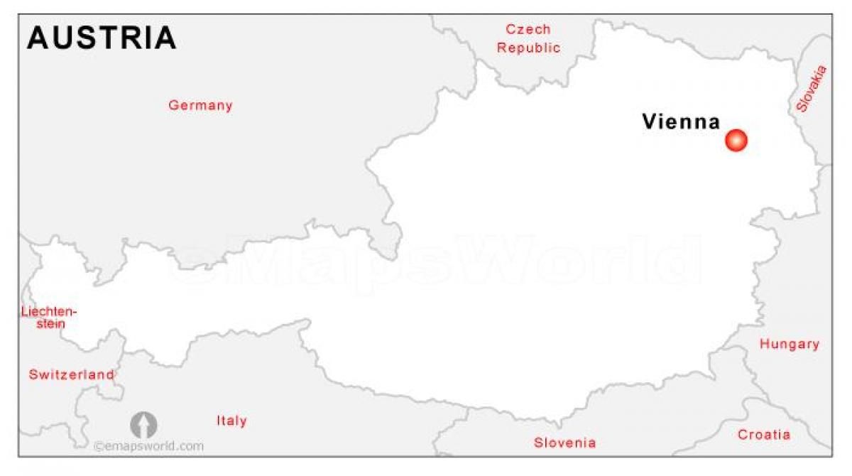 Carte de l'Autriche capital