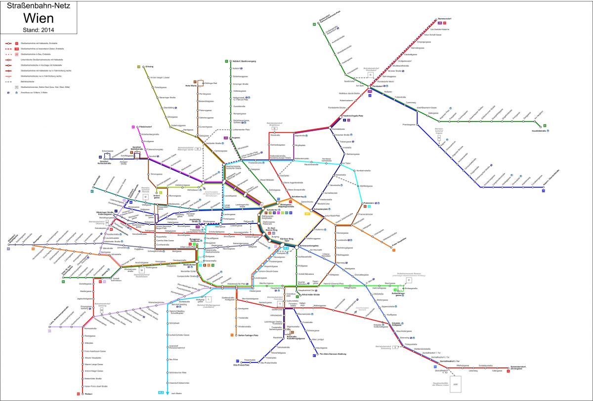 Vienne strassenbahn carte