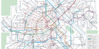 La carte de Vienne système de transport public