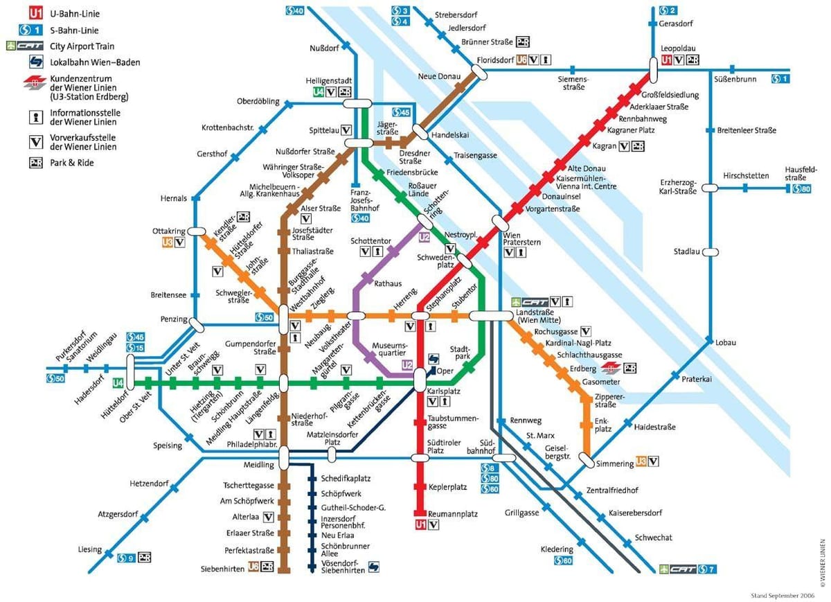 Vienne plan du métro en pleine taille