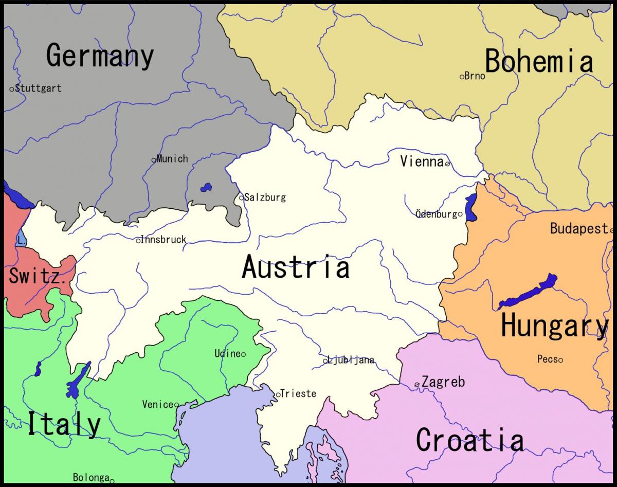 la carte de Vienne et environs