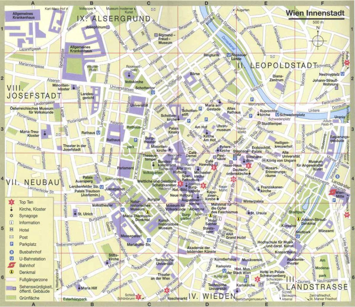 Wien carte de la ville