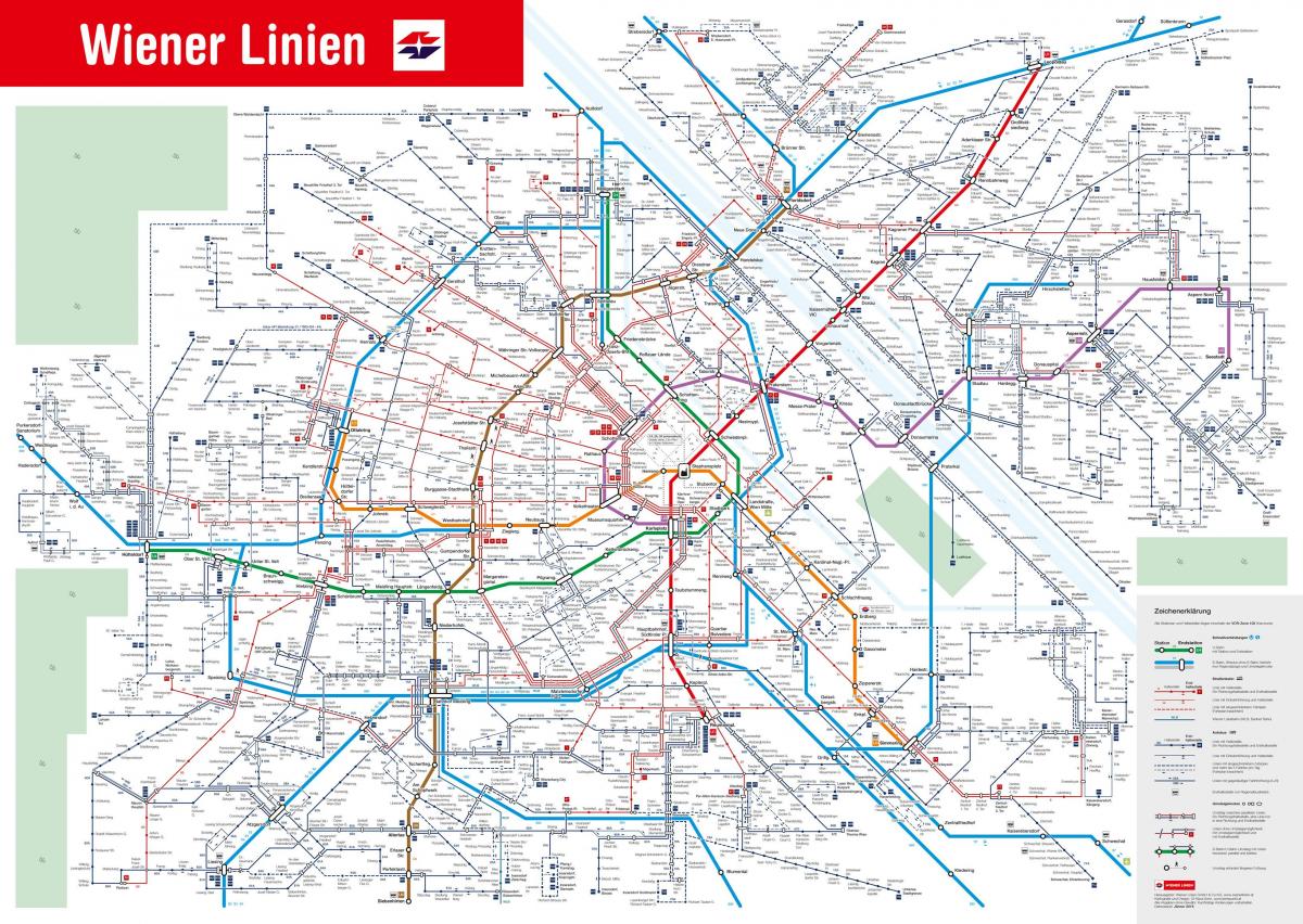 la carte de Vienne système de transport public
