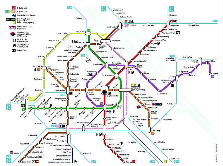 Vienne station de métro la carte