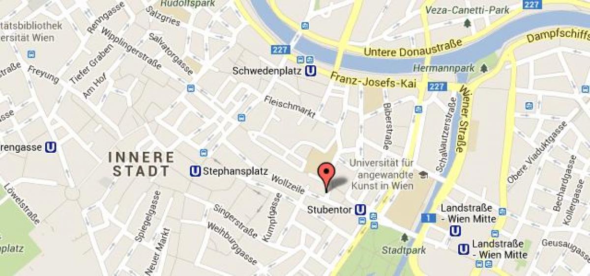 Carte de stephansplatz Vienne de la carte