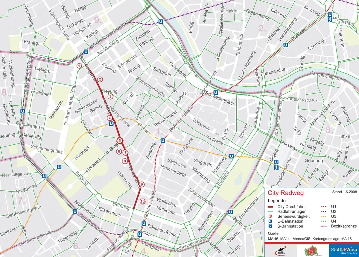 Vienne vélo carte