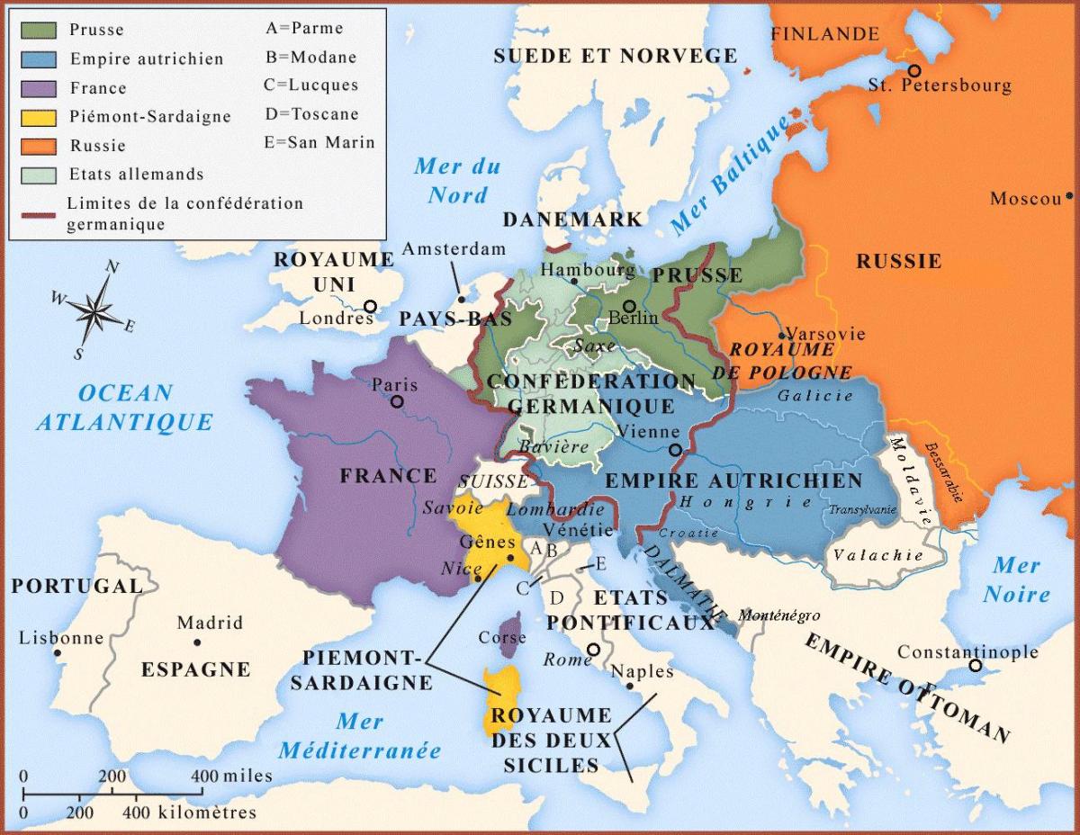 la carte de Vienne et dans les pays environnants