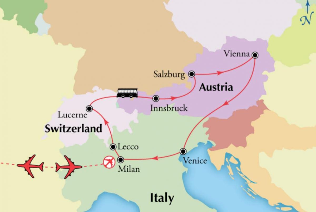 La carte de Vienne switzerlan