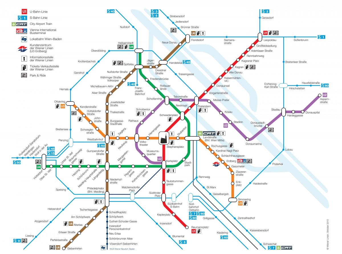 Vienne, Autriche plan de métro