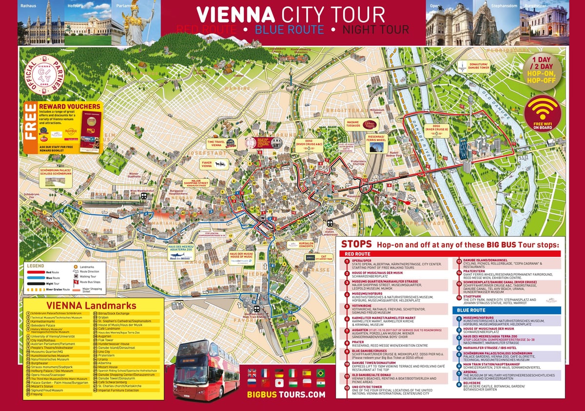 Vienne big bus tour de la carte