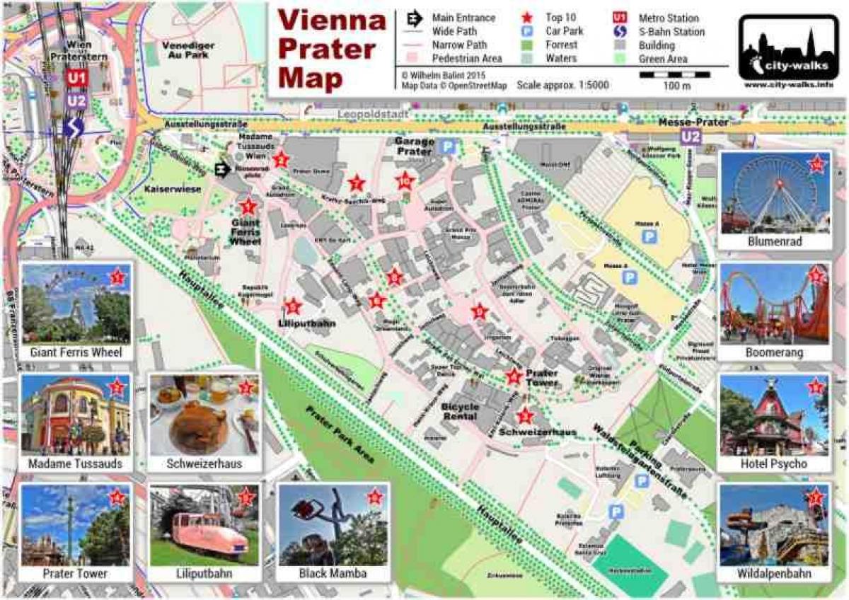 La carte de Vienne park and ride