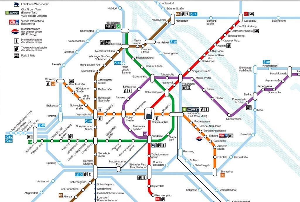 Wien plan de métro