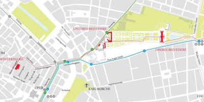 Carte du belvédère de Vienne