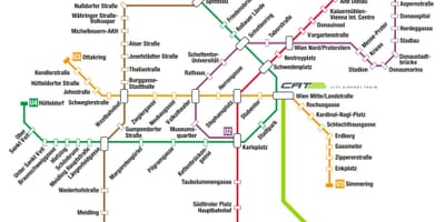 L'aéroport de vienne gare de la carte