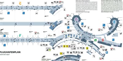 Vienne, Autriche carte de l'aéroport