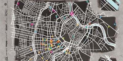 La carte de l'art de la rue de Vienne