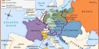 La carte de Vienne en europe