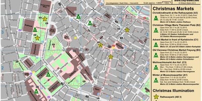 La carte de Vienne de marché de noël