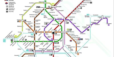 Vienne station de métro la carte