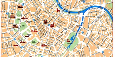 Vienne principales attractions de la carte
