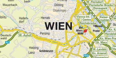 Carte montrant Vienne